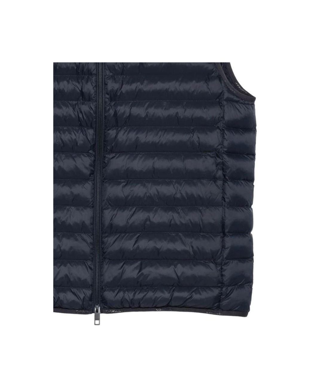 Calvin Klein Gesteppte Weste Mit Logo-Patch in Blue für Herren