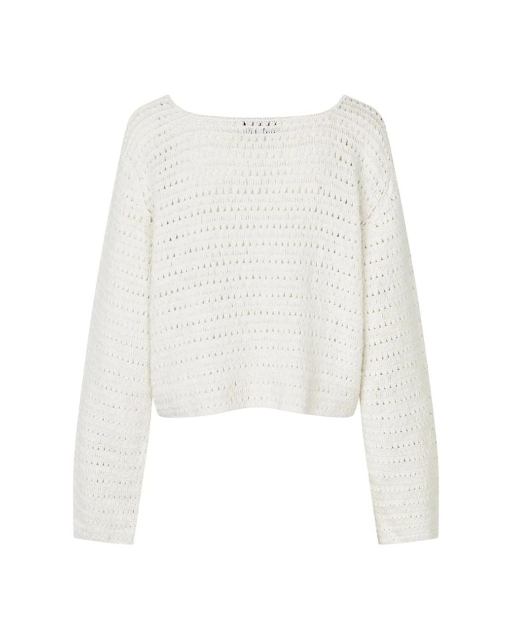 Lolly's Laundry White Round-Neck Knitwear