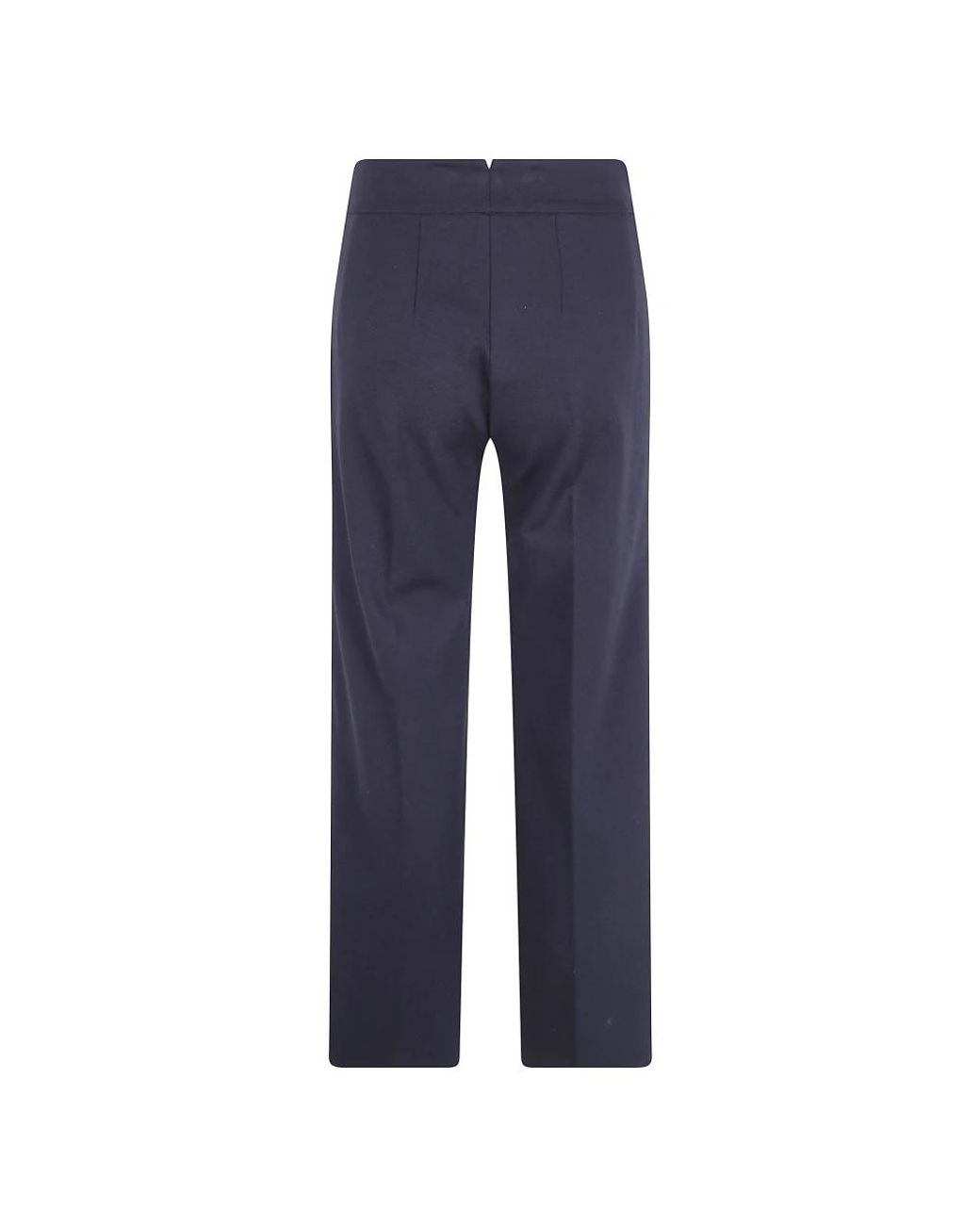 Semicouture Blue Straight Trousers