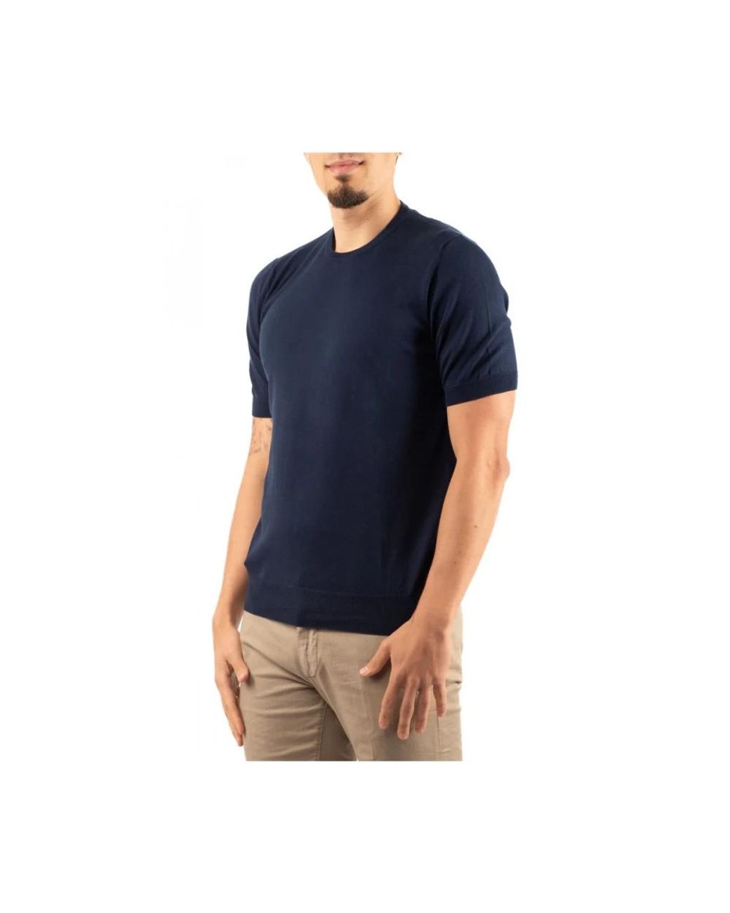 Gran Sasso Blue T-Shirts for men