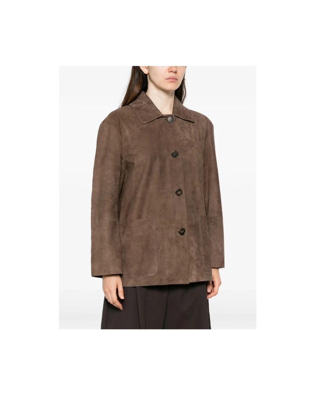 Max Mara Brown Leather Jackets