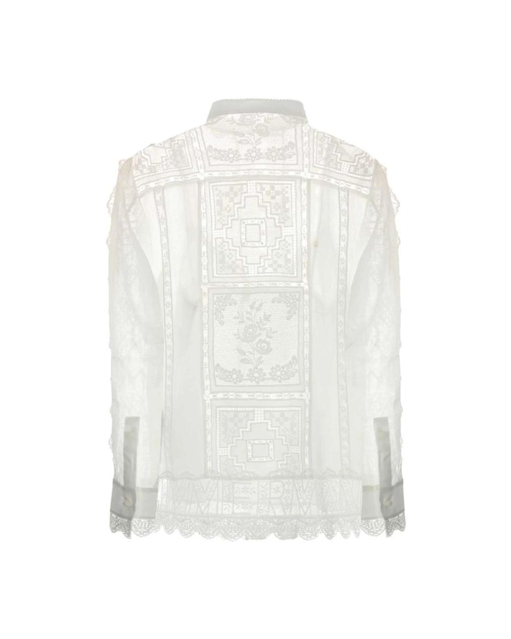 Zimmermann White Aster Bestickte Bluse