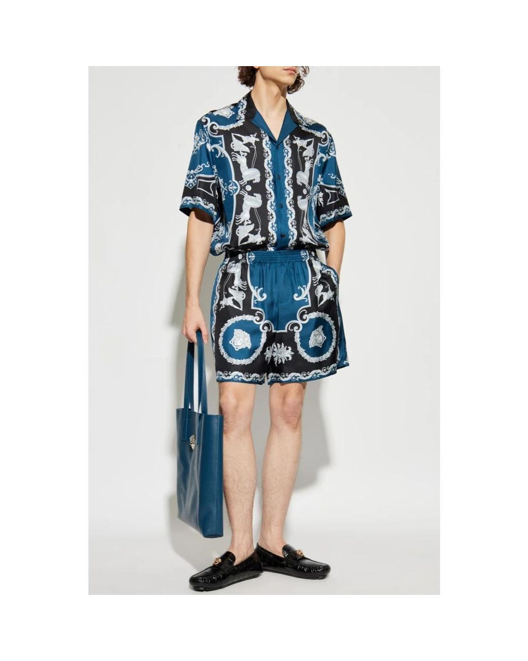 Casual Shorts Versace de hombre de color Blue