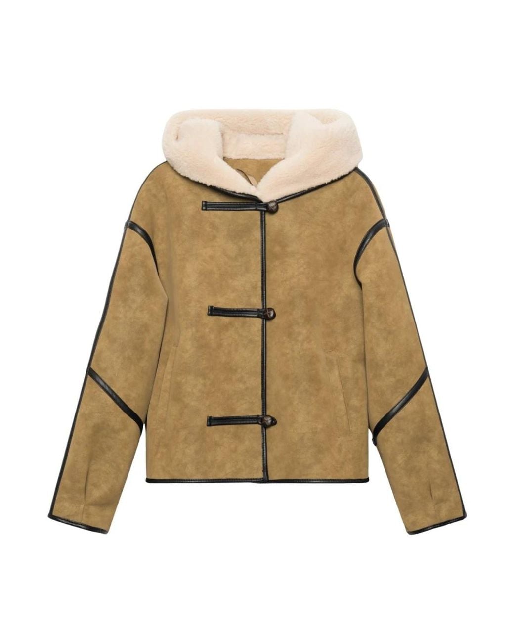 Stand Studio Green Faux Fur & Shearling Jackets