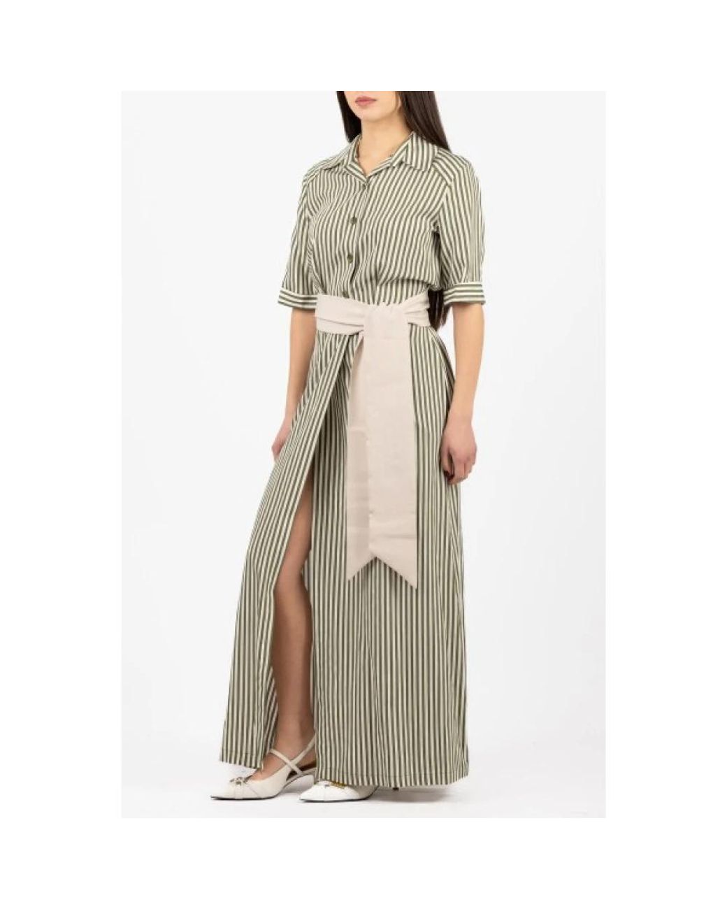 Hanita Metallic Shirt Dresses