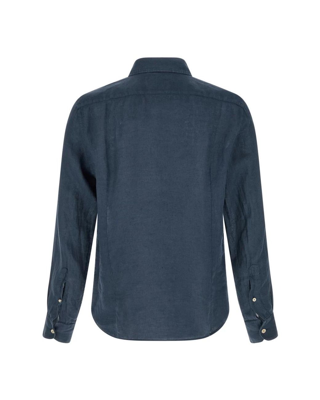 Mc2 Saint Barth Pamplona Leinenhemd in Blue für Herren