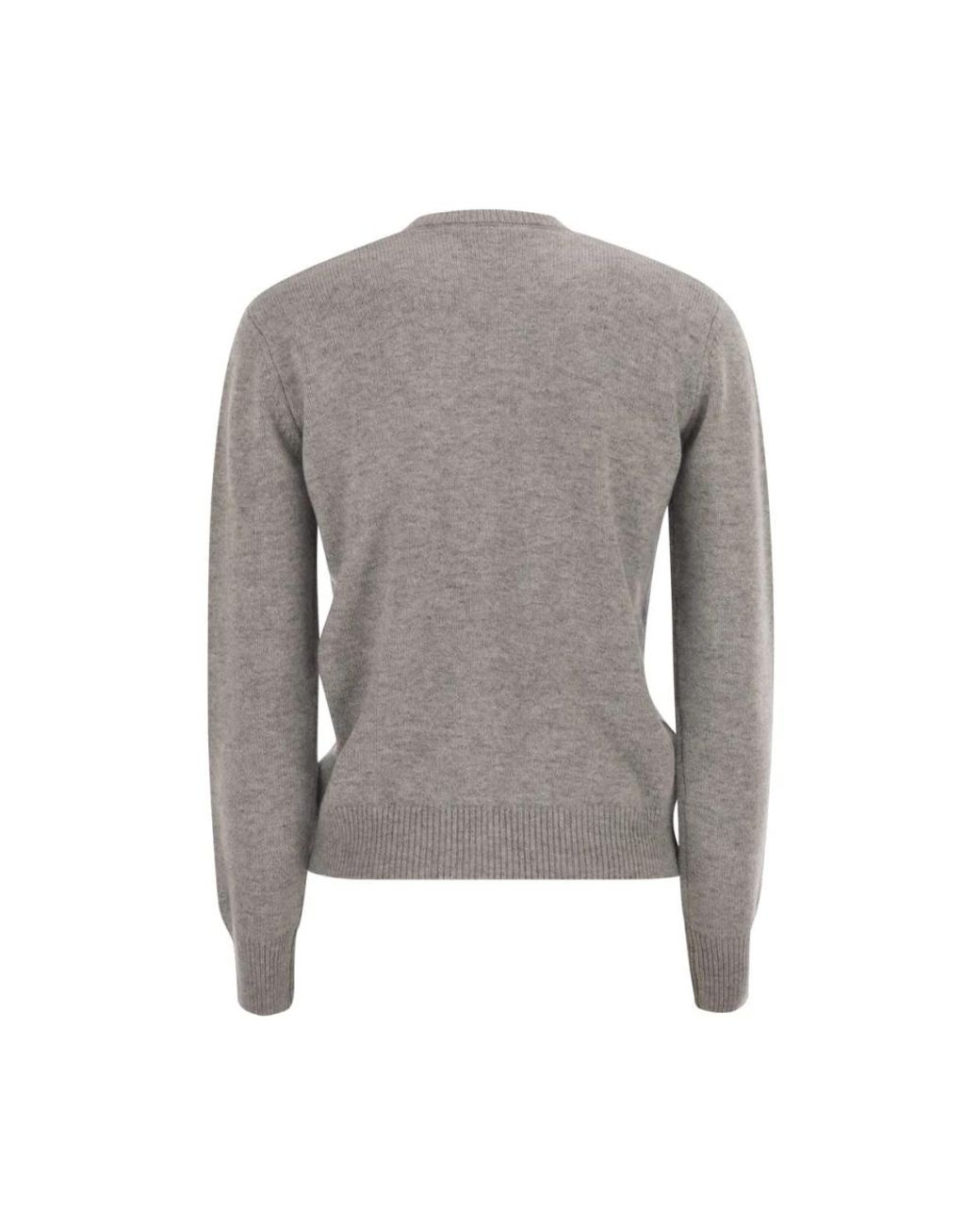 Mc2 Saint Barth Gray Round-Neck Knitwear
