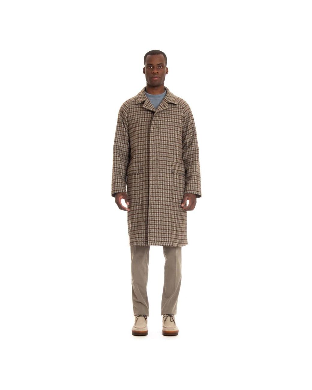 Tagliatore Brown Single-Breasted Coats for men