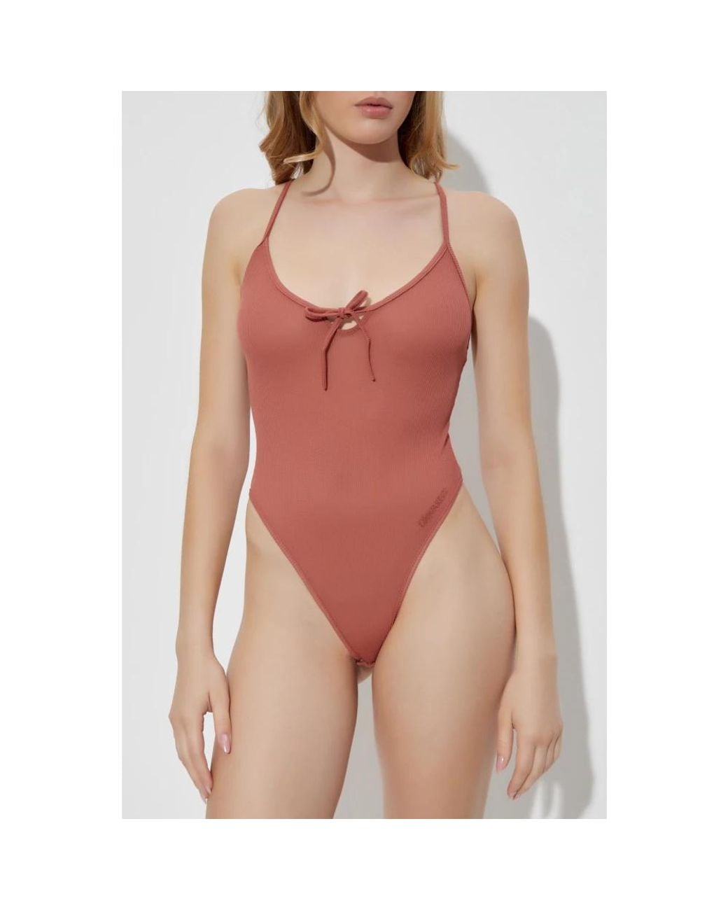 DSquared² Tops ,Roze ,Body Met Bandjes in het Red