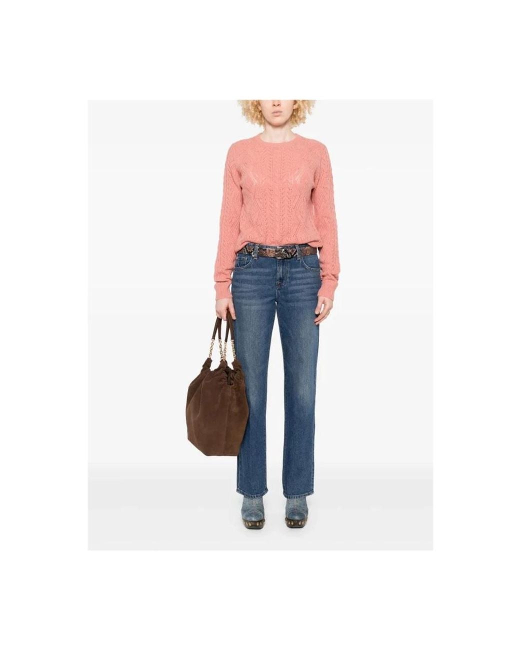 Etro Pink Round-Neck Knitwear