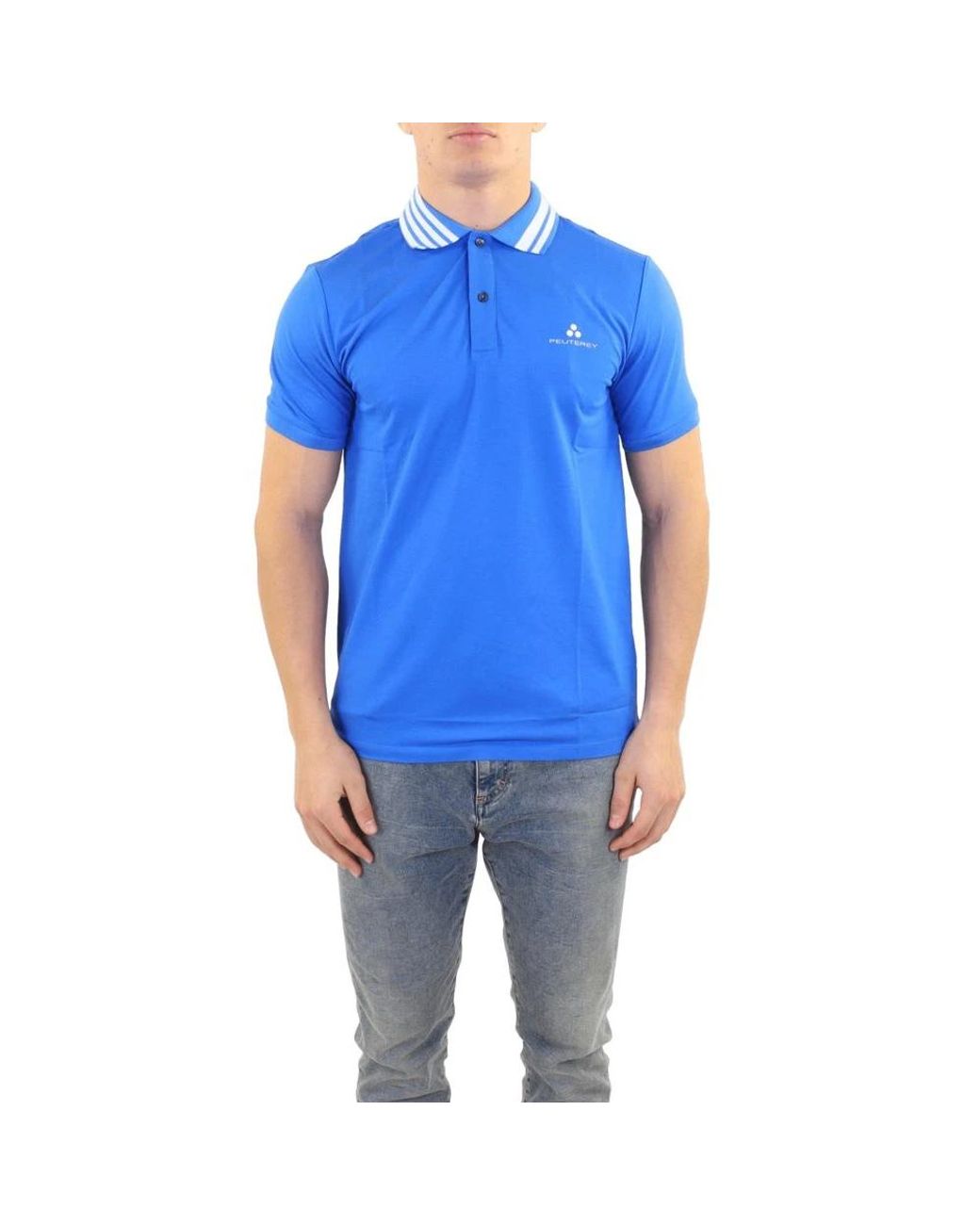 Peuterey Tops ,Blauw ,Blauwe Polo Shirt Voor in het Blue voor heren