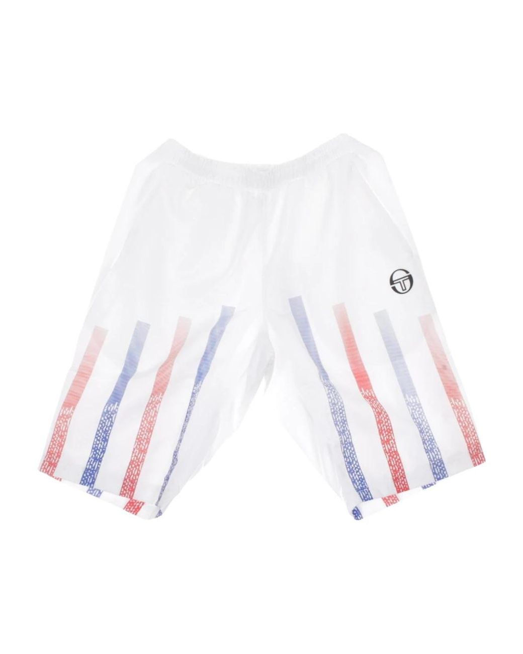 Sergio Tacchini Korte Broeken ,Wit ,Wit/Blauw Tracksuit Shorts Voor in het White voor heren