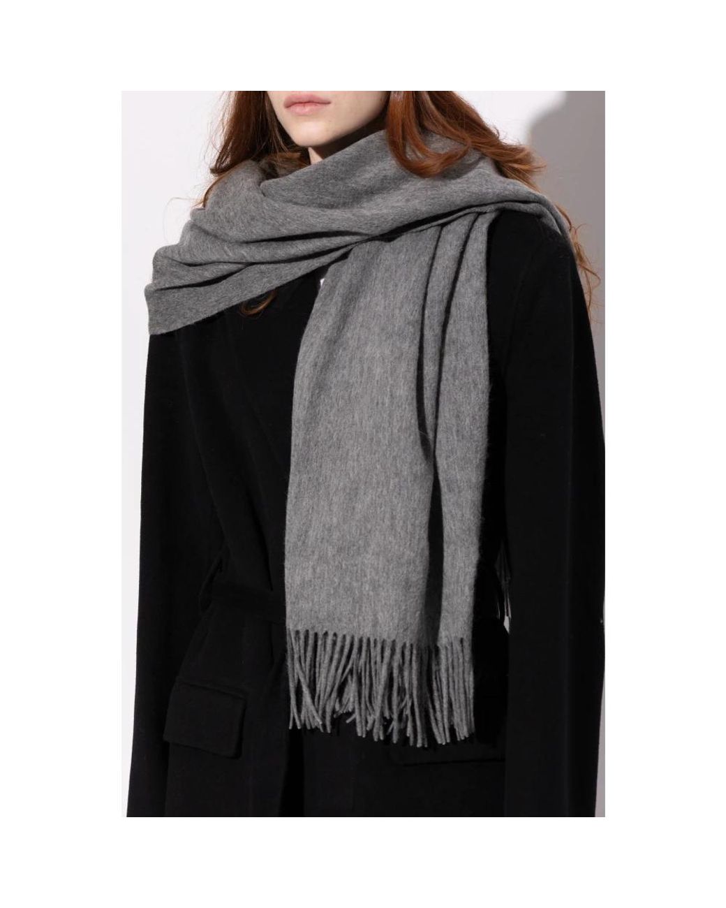 Anine Bing Gray Winter Scarves