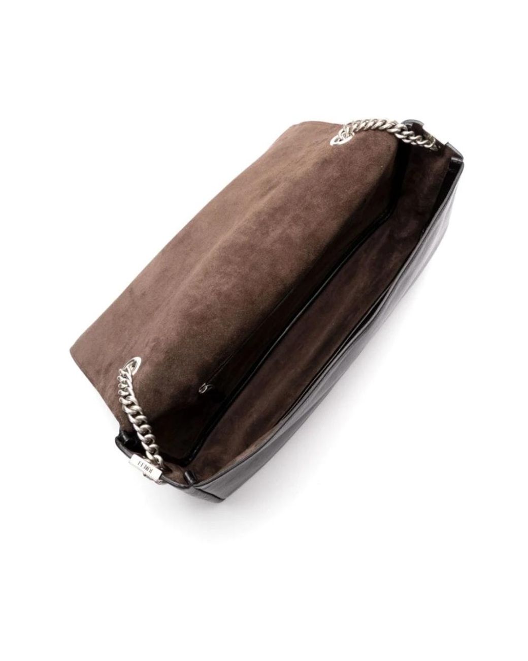 Fendi Black Baguette Large Leather Shoulder Bag