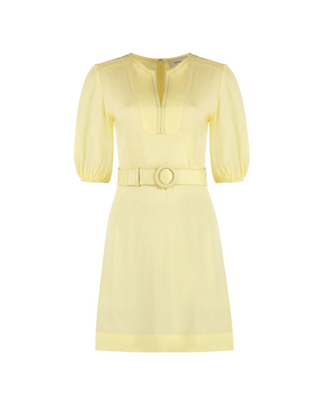 Yves Salomon Yellow Short Dresses