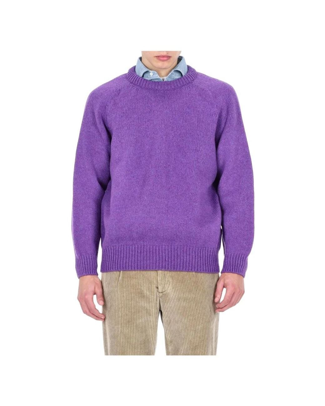 Howlin' By Morrison Boxy Space Knit in het Purple voor heren