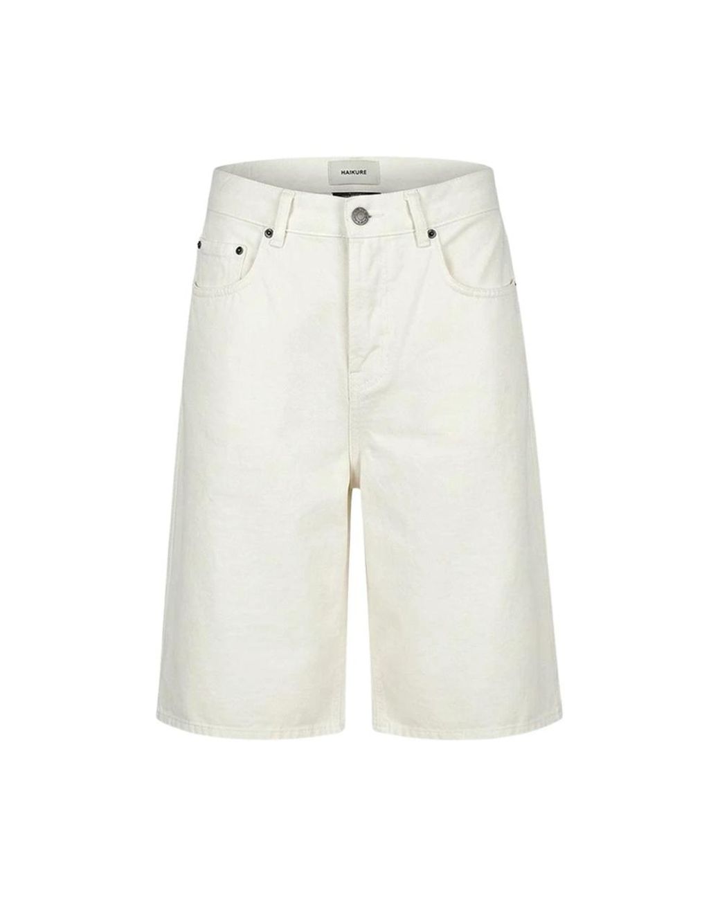 Haikure White Denim Shorts