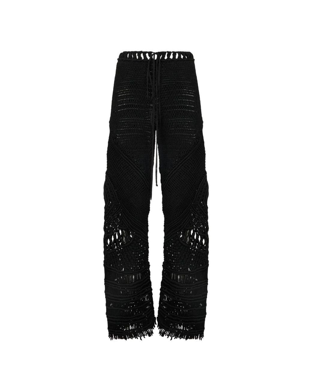 Alberta Ferretti Black Wide Trousers