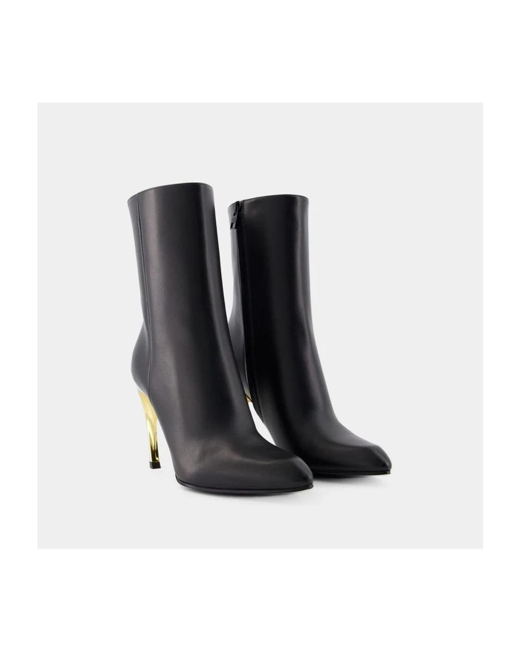 McQueen Black Heeled Boots