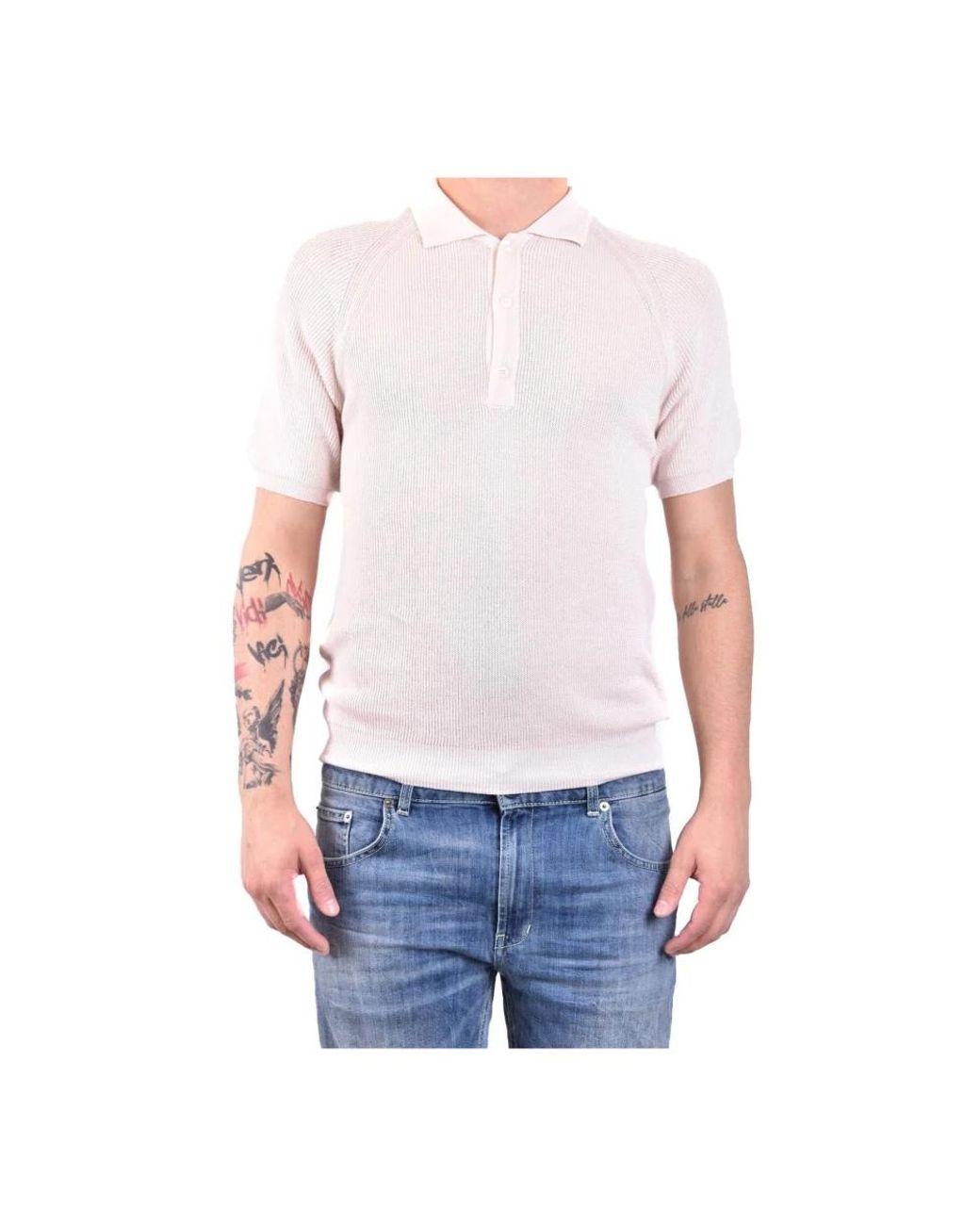 Laneus White Polo Shirts for men