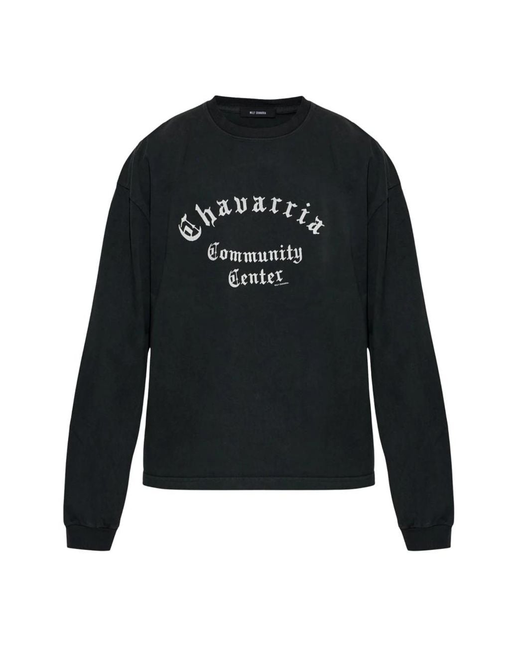 Willy Chavarria Black Long Sleeve T-Shirts for men