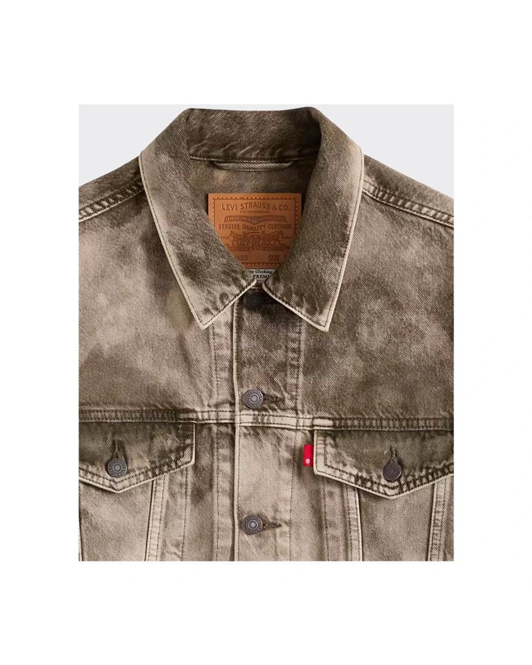 Levi's Jassen ,Groen ,Denim Relaxed Fit Trucker Camo Avenue T in het Brown voor heren