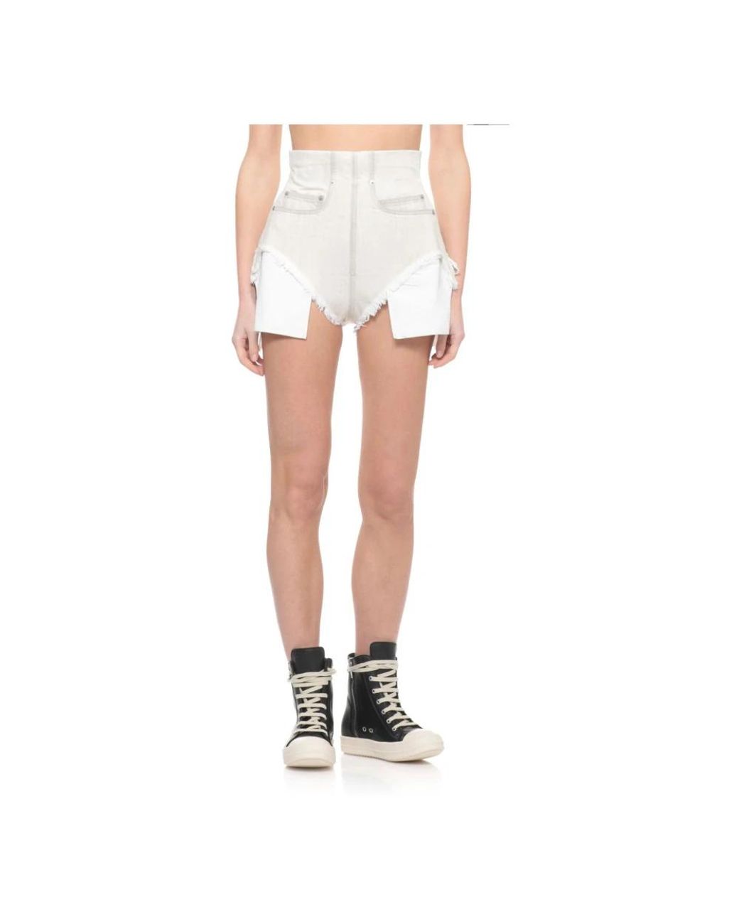 Rick Owens Natural Denim Shorts