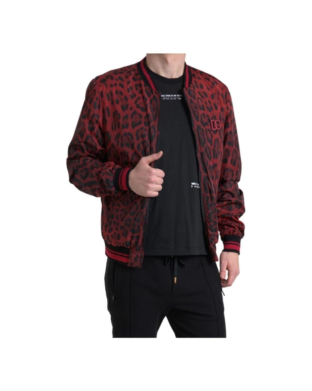 Dolce & Gabbana Red Bomber Jackets for men
