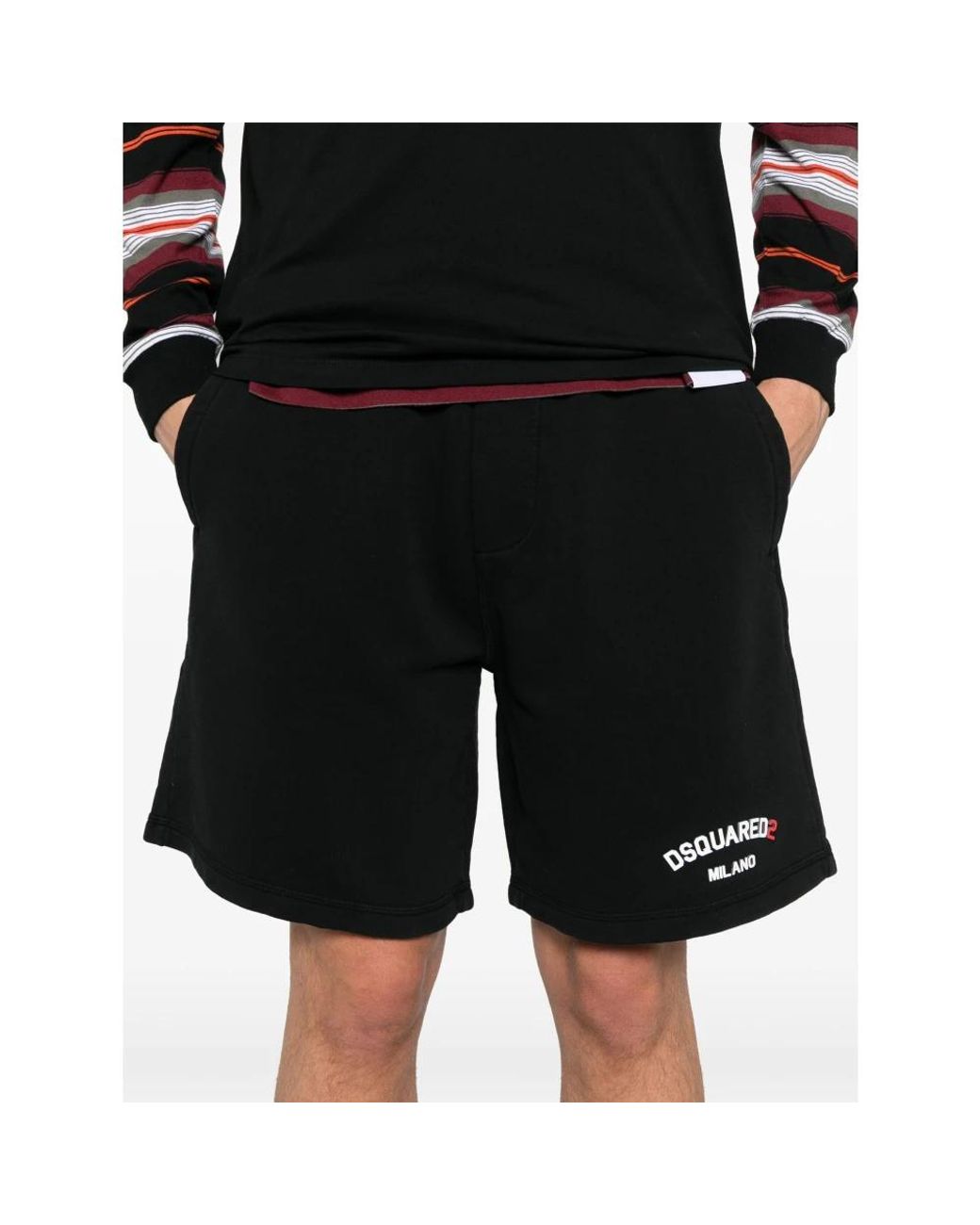 DSquared² Black Casual Shorts for men