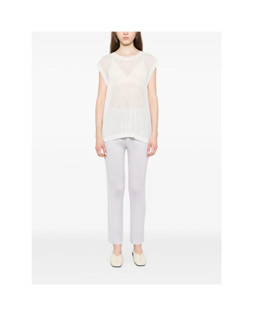 Issey Miyake Gray Slim-Fit Trousers