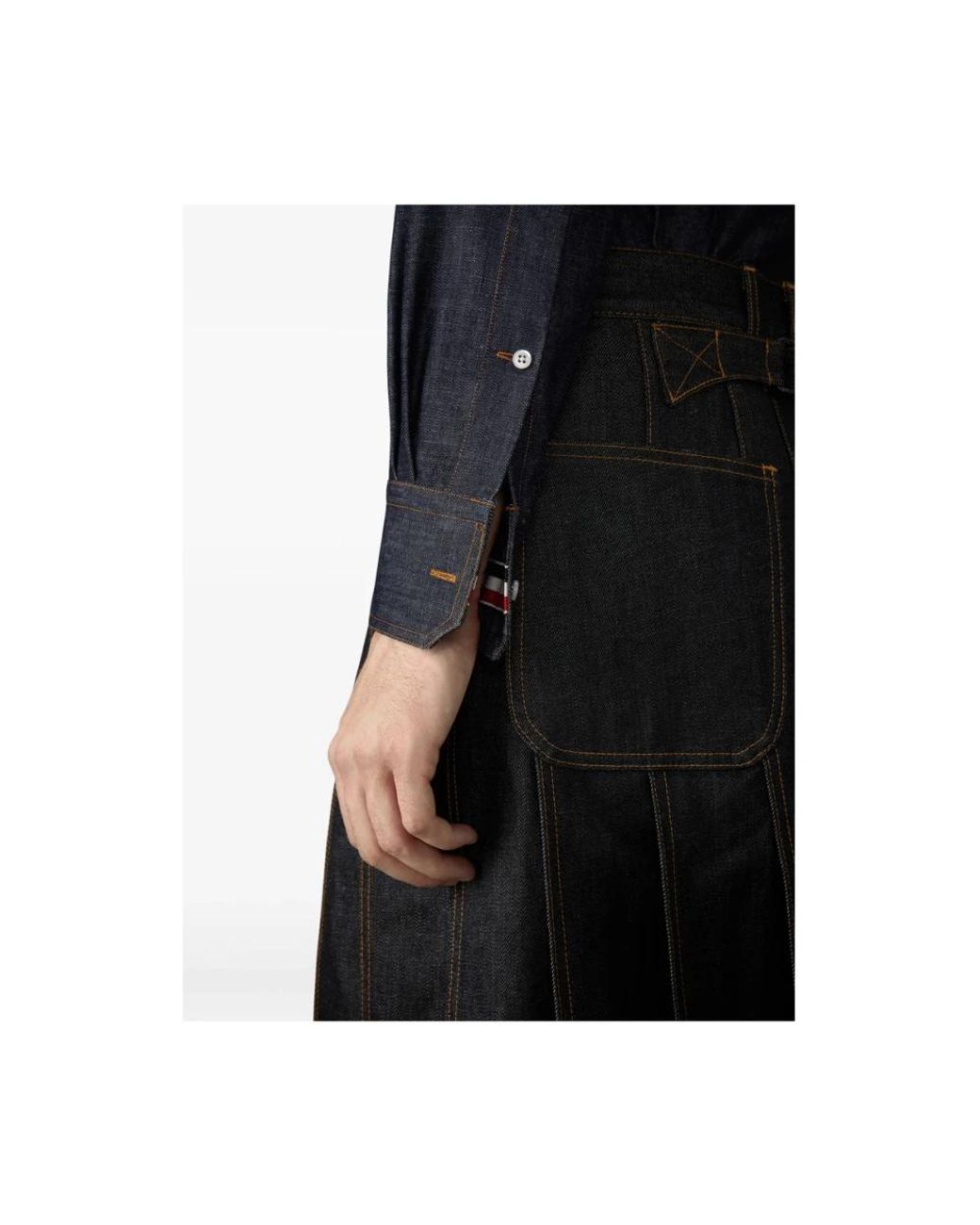 Thom Browne Blue Denim Shirts for men
