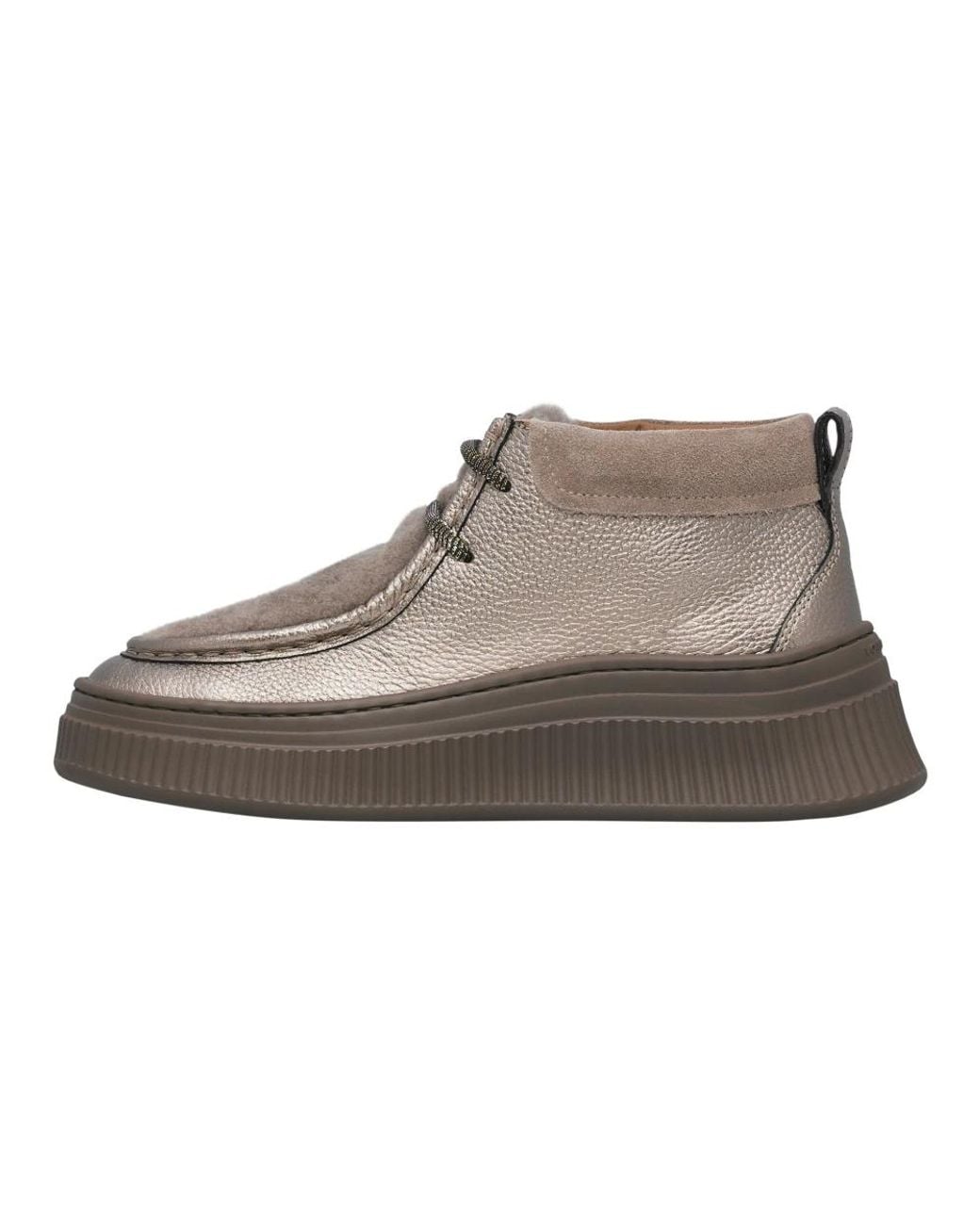 Voile Blanche Brown Lace-Up Boots