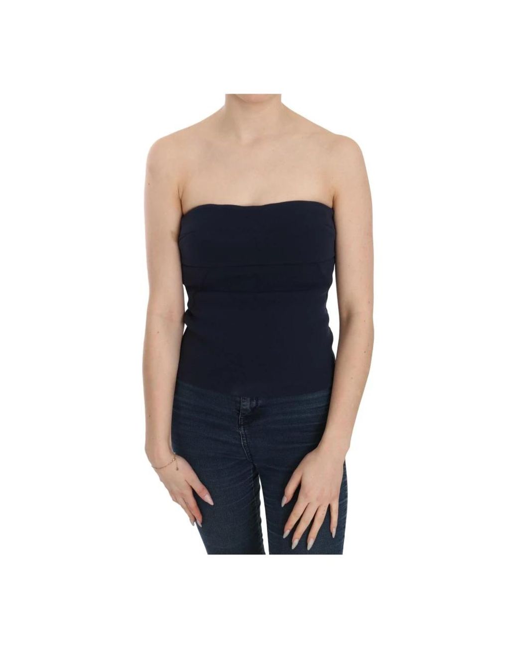 CoSTUME NATIONAL Blue Sleeveless Tops