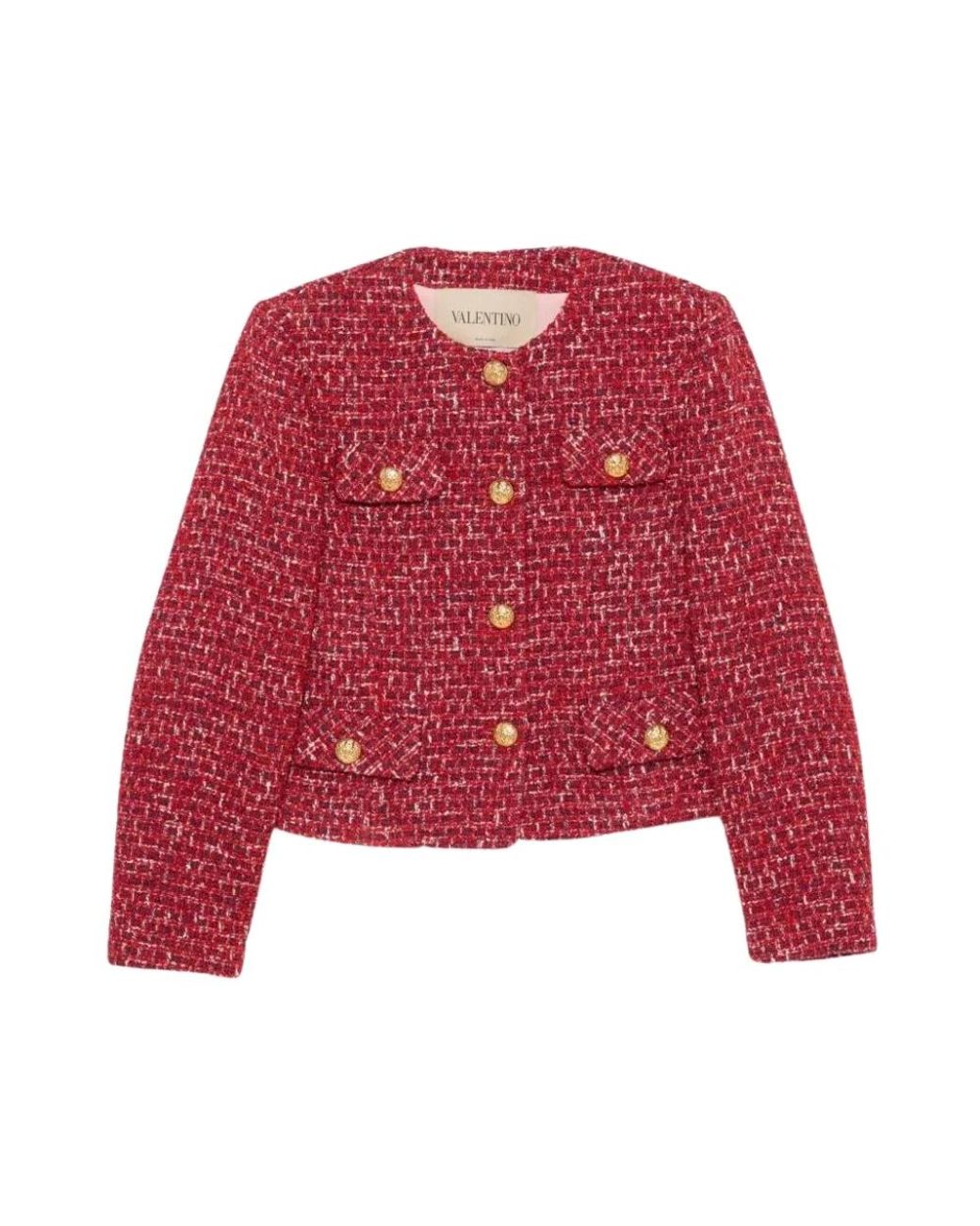 Valentino Red Tweed Jackets