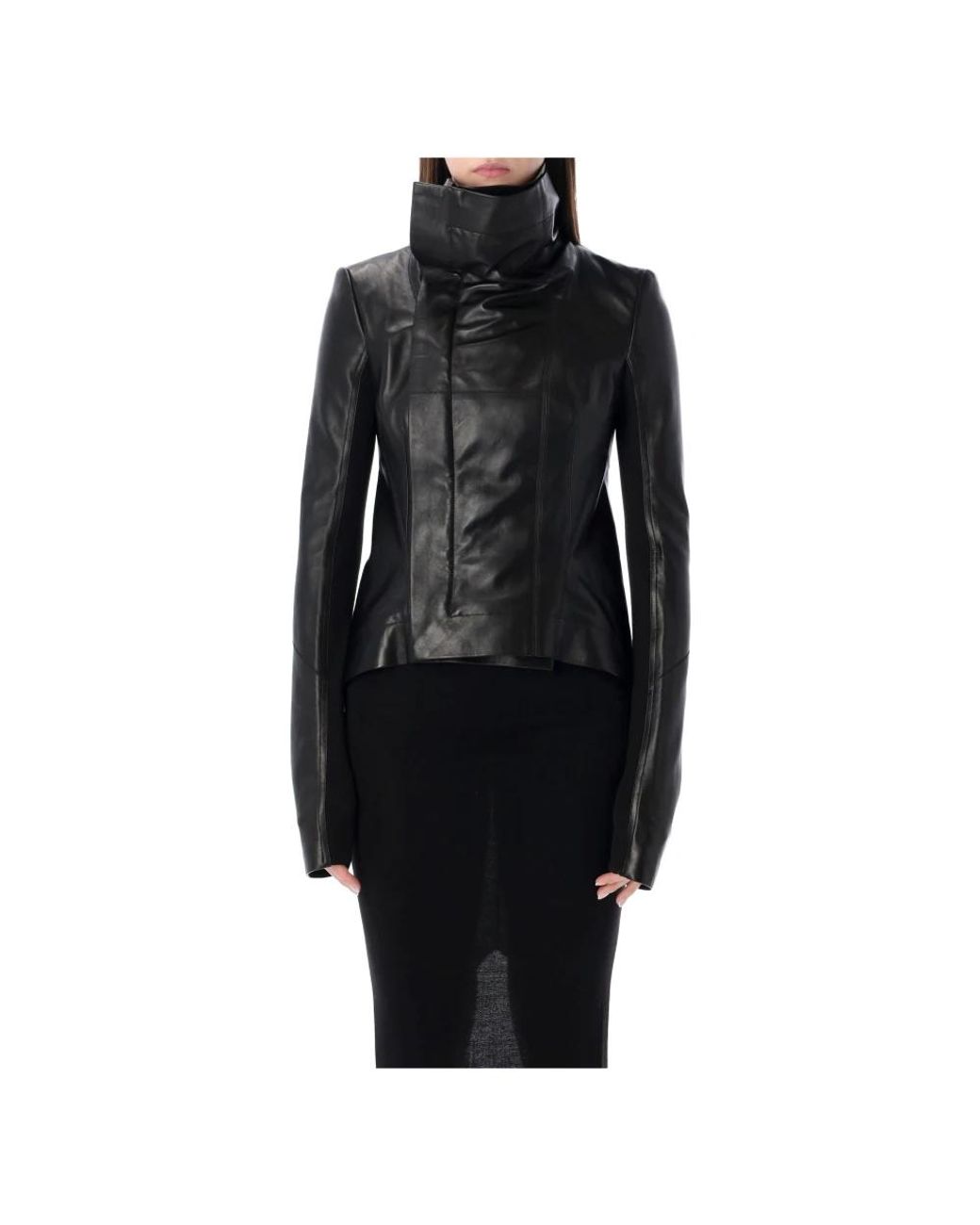 Leather Jackets Rick Owens de color Black