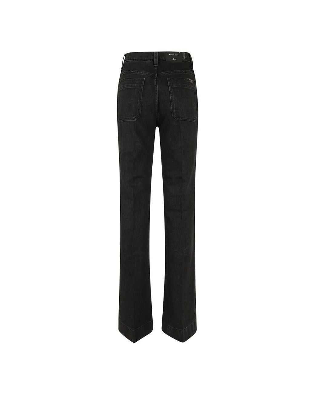7 For All Mankind Black Wide Jeans