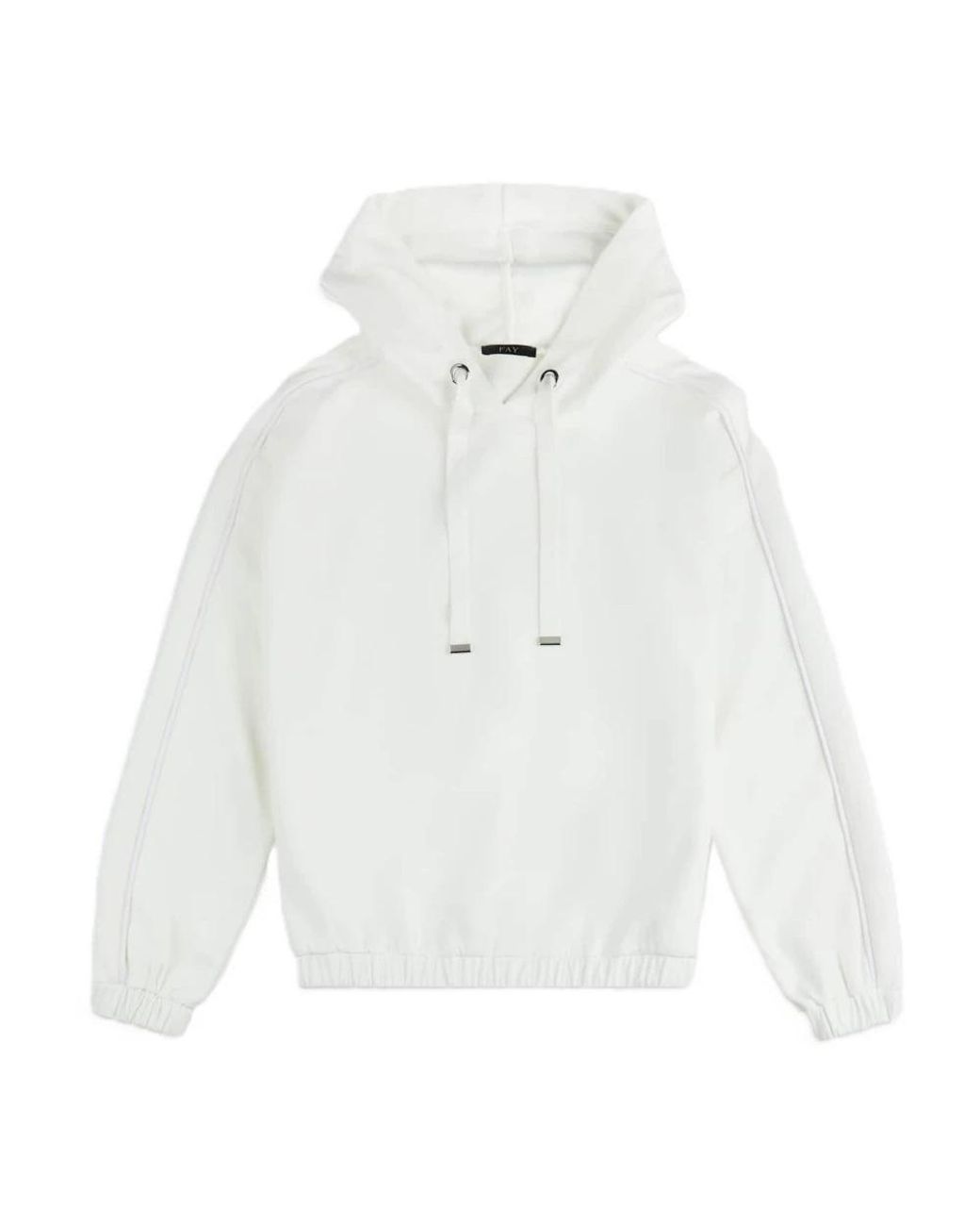 Fay White Jersey Kapuzenpullover