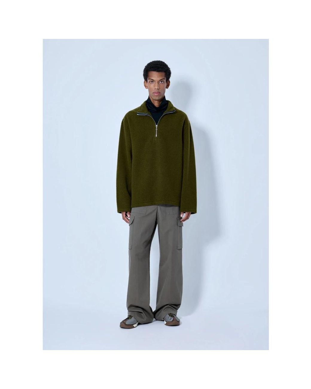 Rier Green Zip-Throughs for men