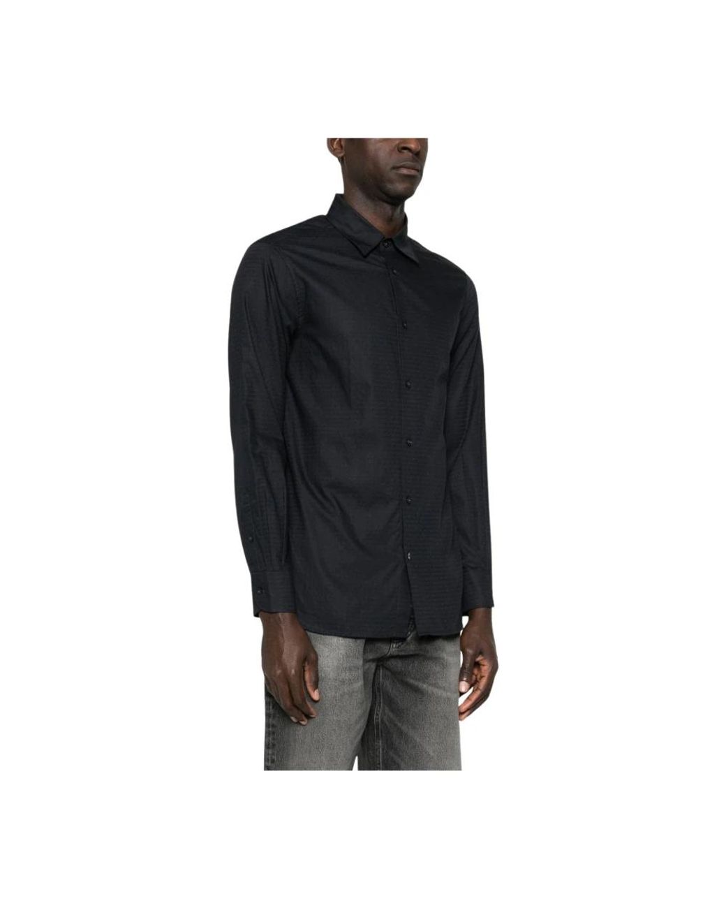 Emporio Armani Black Casual Shirts for men