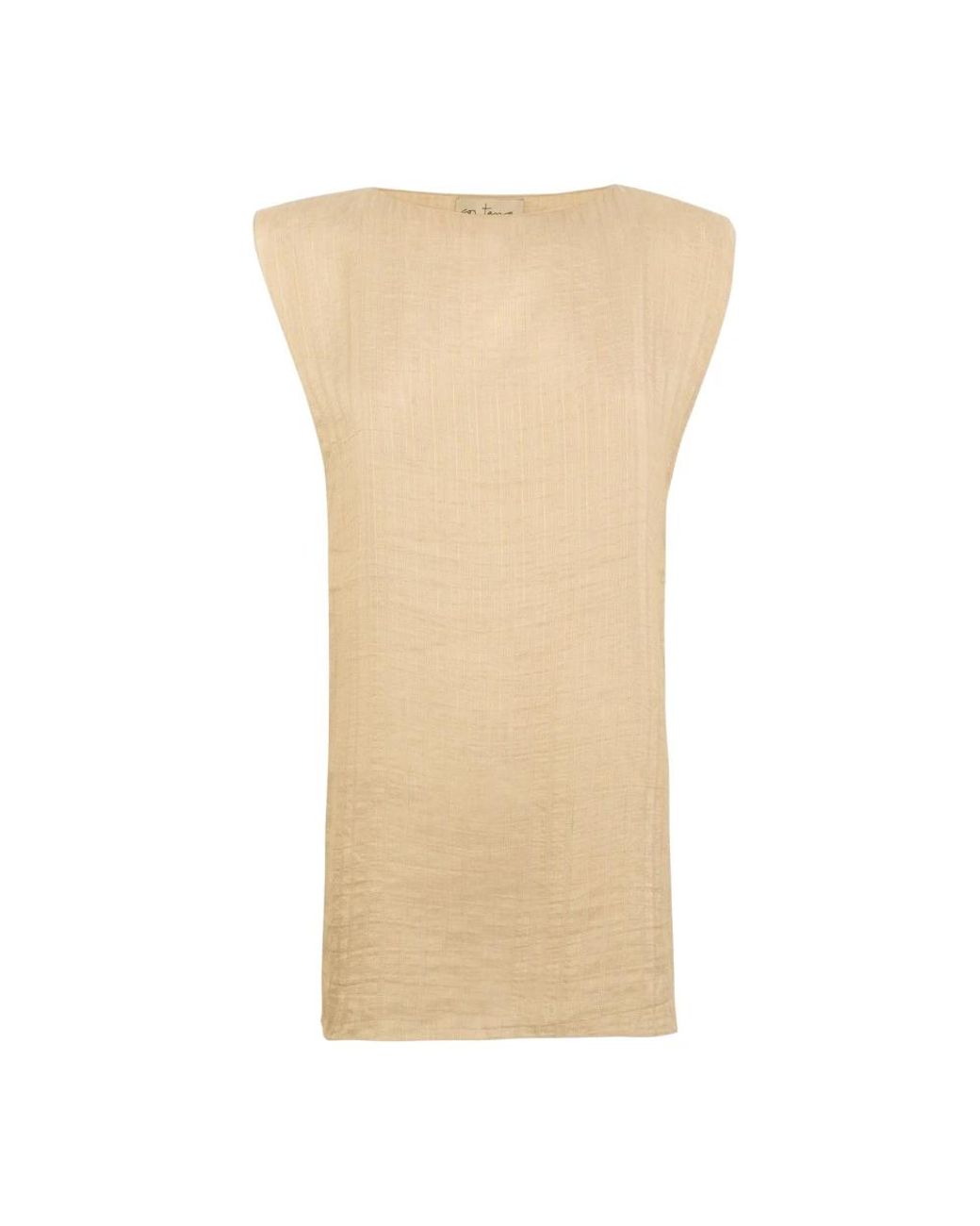 Cortana Natural Sleeveless Tops