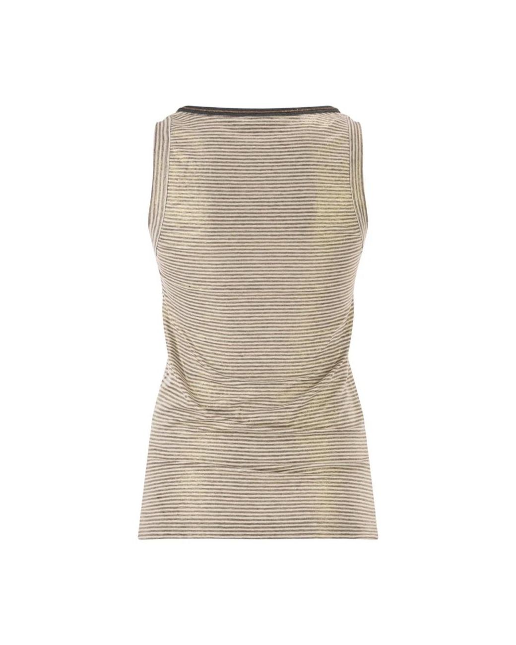 Brunello Cucinelli Brown Sleeveless Tops