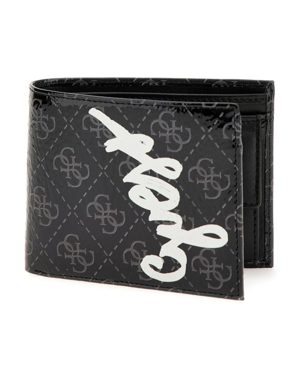 Guess Accessoires ,Zwart ,Leer Wallet in het Black voor heren