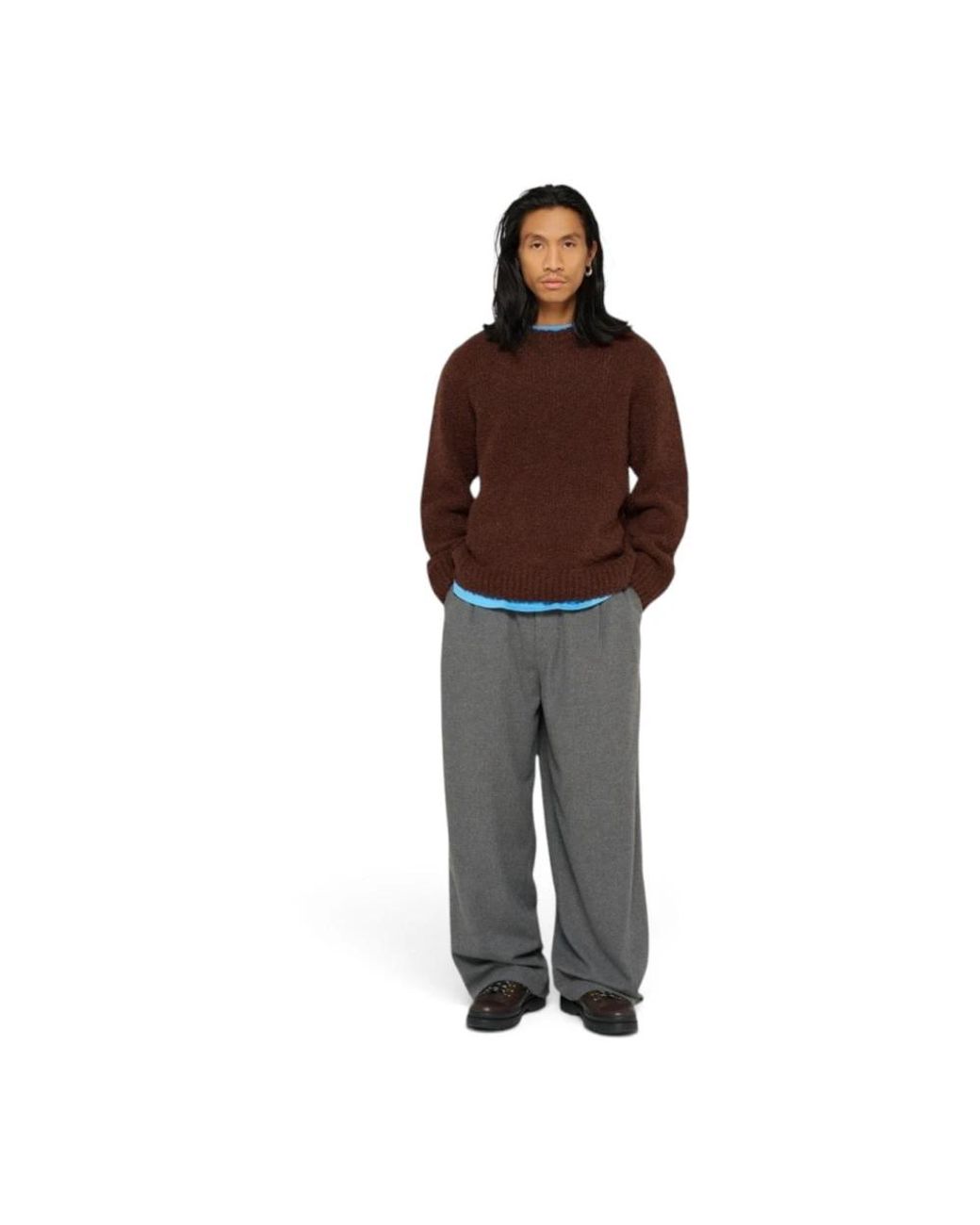Edwin Brown Round-Neck Knitwear for men
