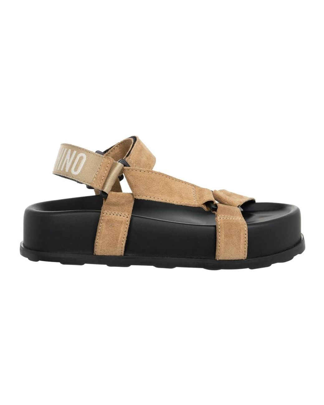 Moschino Brown Flat Sandals