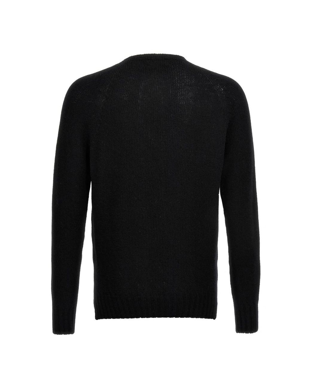 Ma'ry'ya Black Round-Neck Knitwear for men