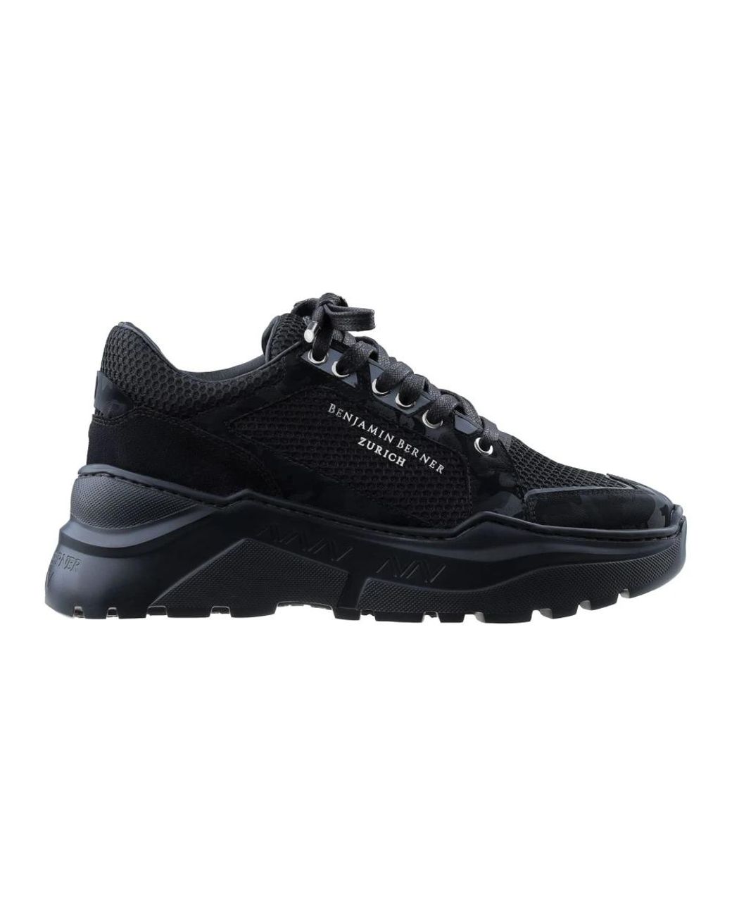 Benjamin Berner Black Sneakers for men