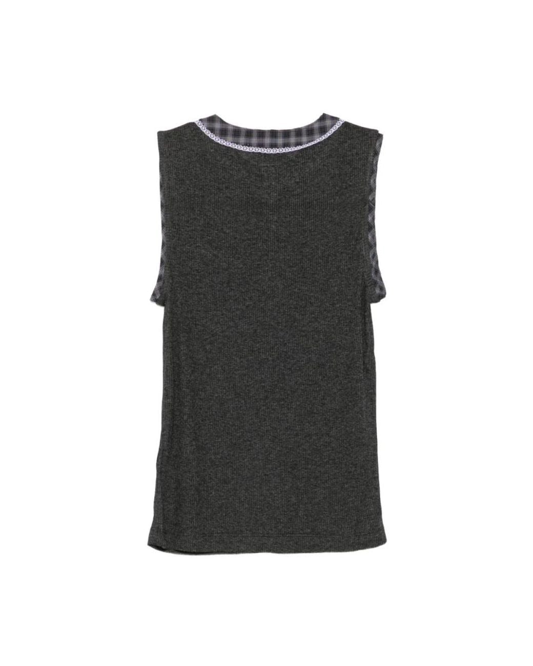 Sleeveless Tops MSGM de color Black