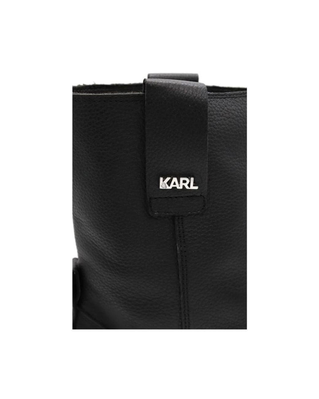 Karl Lagerfeld Black Heeled Boots