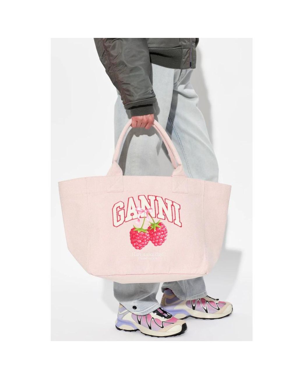 Ganni Pink Tote Bags