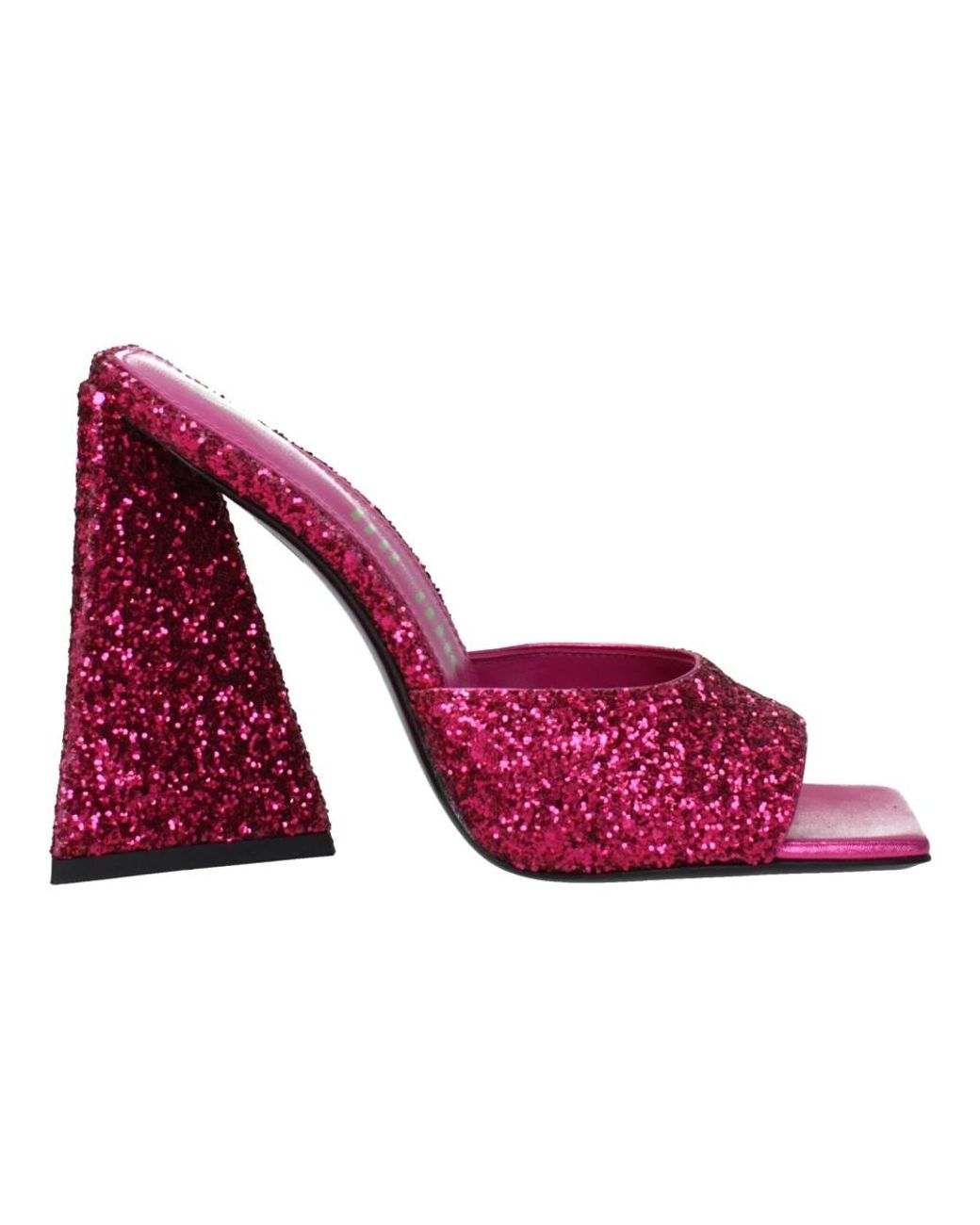 The Attico Purple Heeled Mules